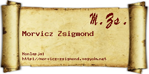 Morvicz Zsigmond névjegykártya